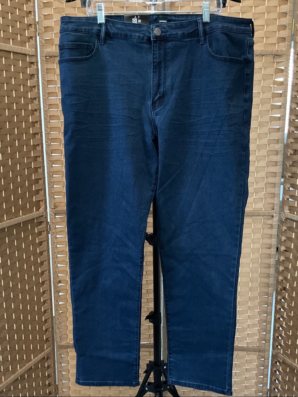 Express Men's Slim Straight Jeans - Navy Blue